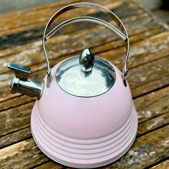 Denmark Tools for Cooks Tea Kettle: Light Pink & Stainless Steel - Picture 3 of 11